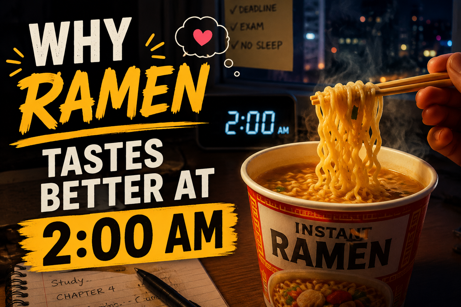 Why Ramen Tastes Better at 2:00 AM (According to Science)