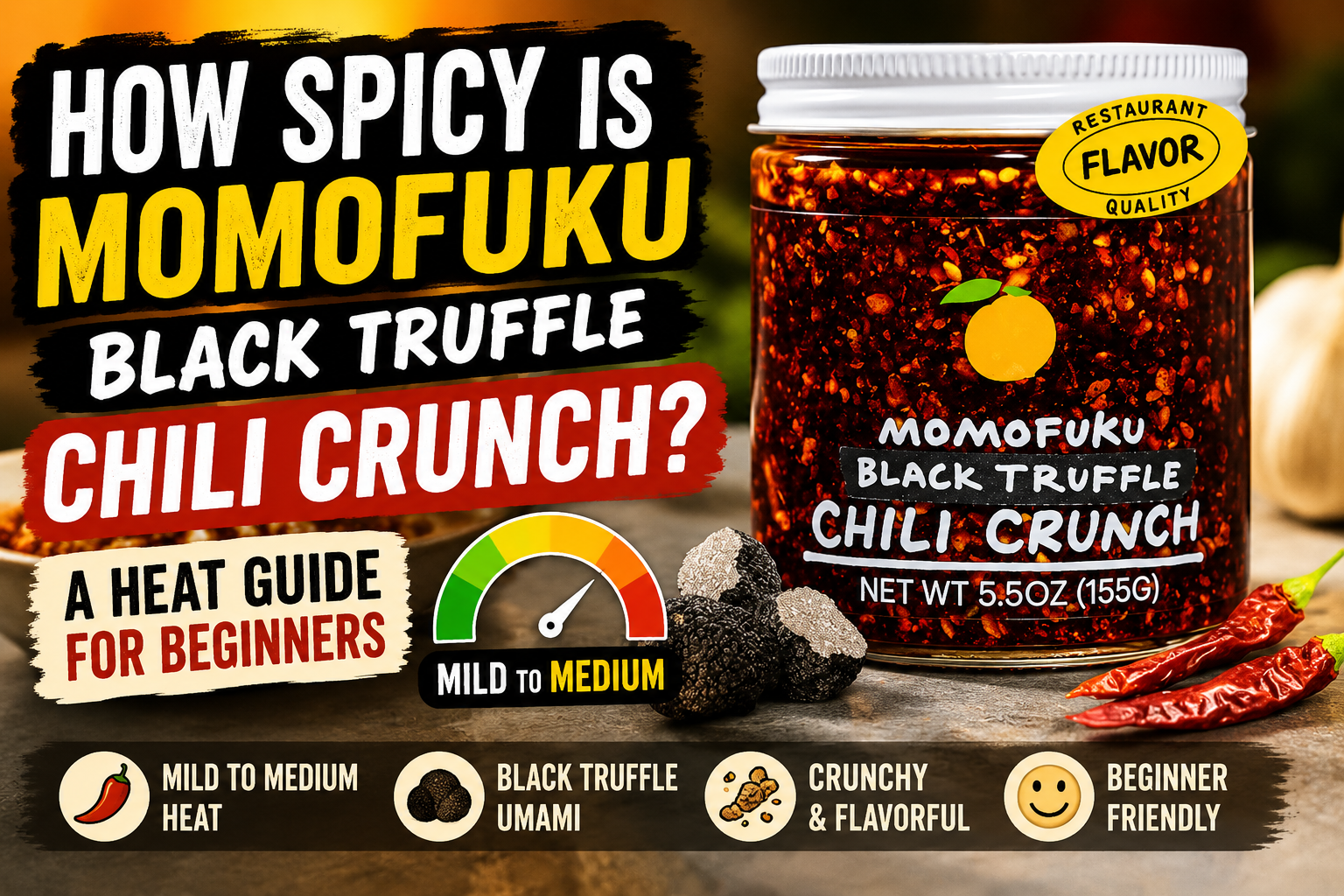 How spicy is Momofuku Black Truffle Chili Crunch
