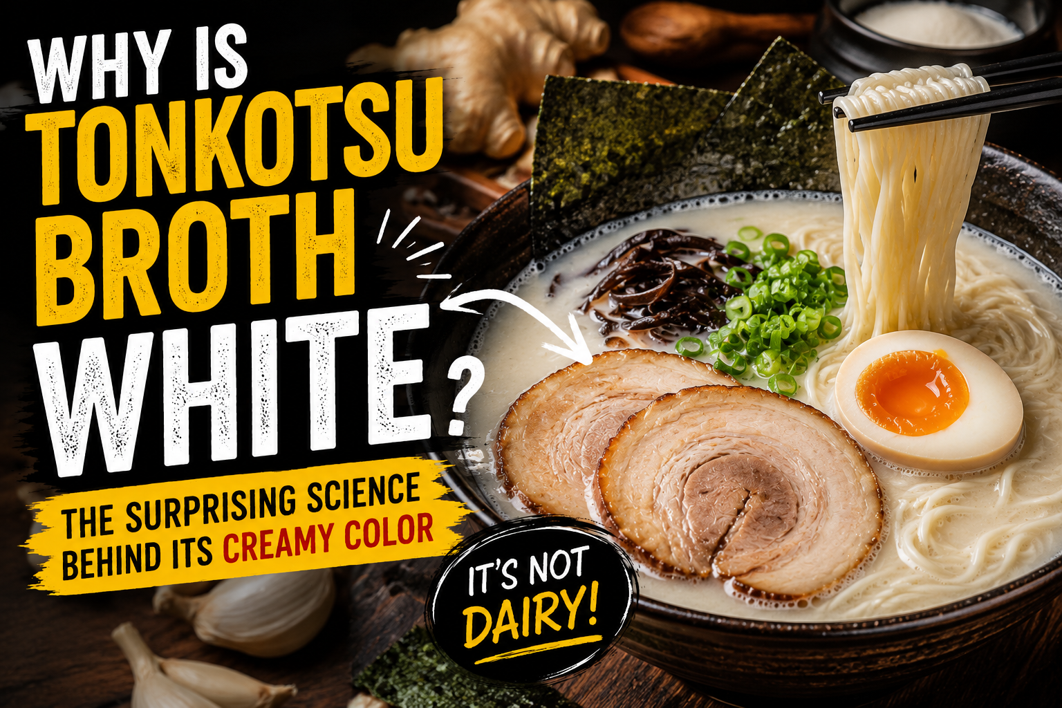 Why tonkotsu broth is white