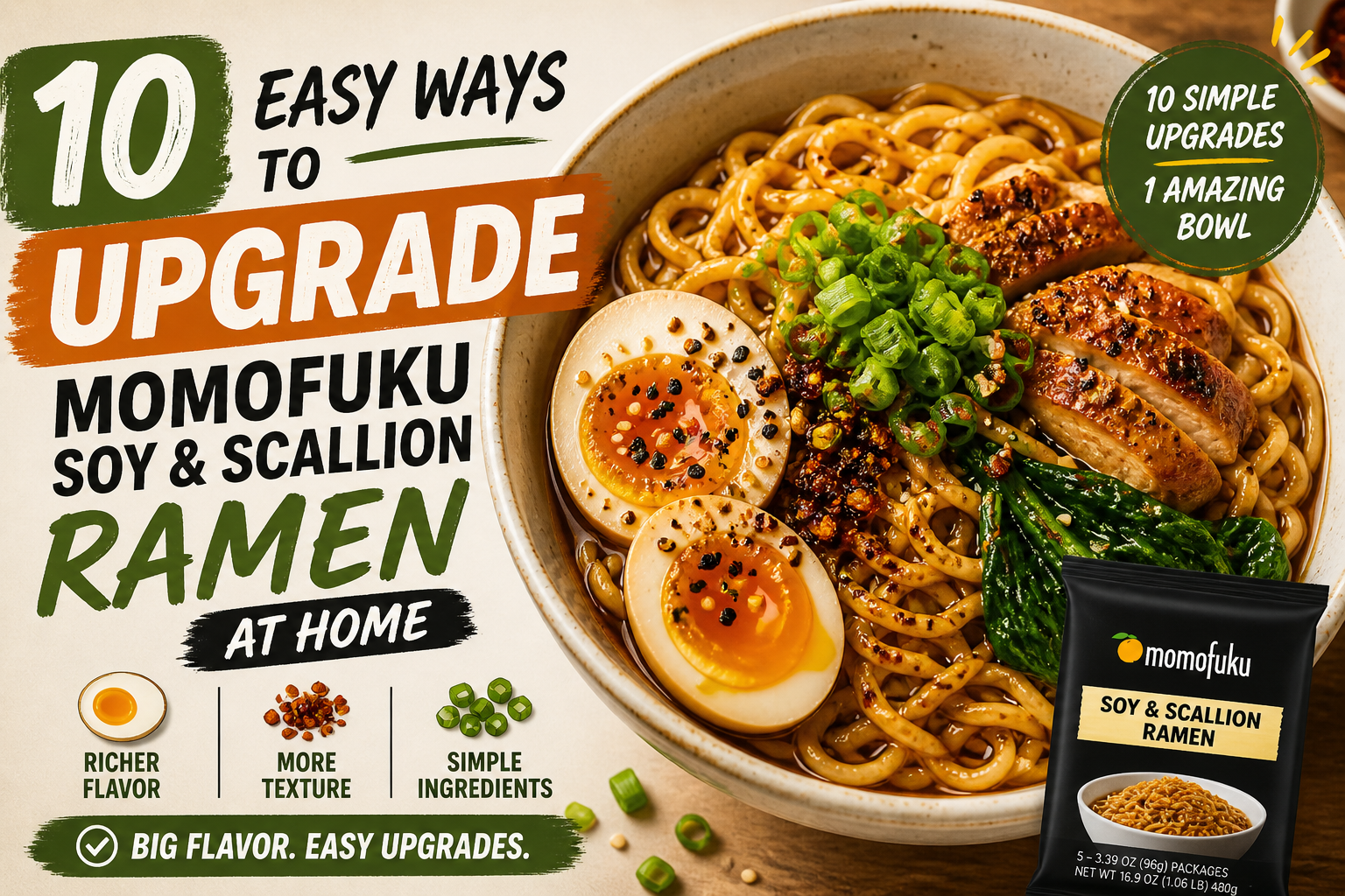 Momofuku Soy & Scallion Ramen upgrades
