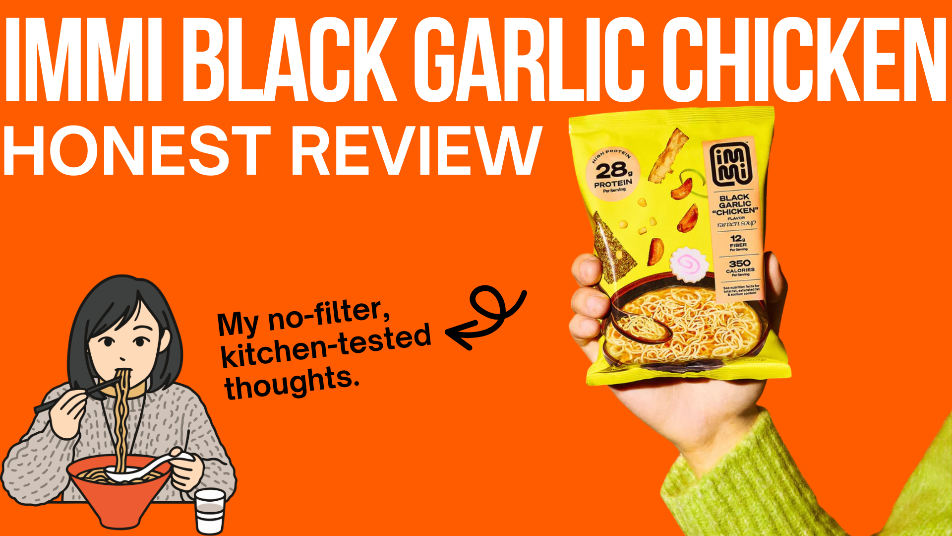 immi black garlic chicken ramen review