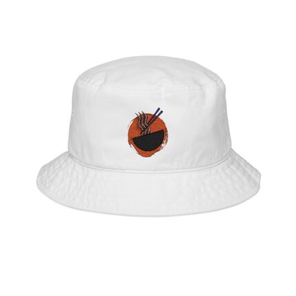 Ramen Bowl Embroidery Bucket Hat | Sushi Noodle Patch